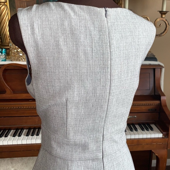 Gorgeous Grey Sheath Dress Pearl Neck Embelishment - Picture 4 of 7